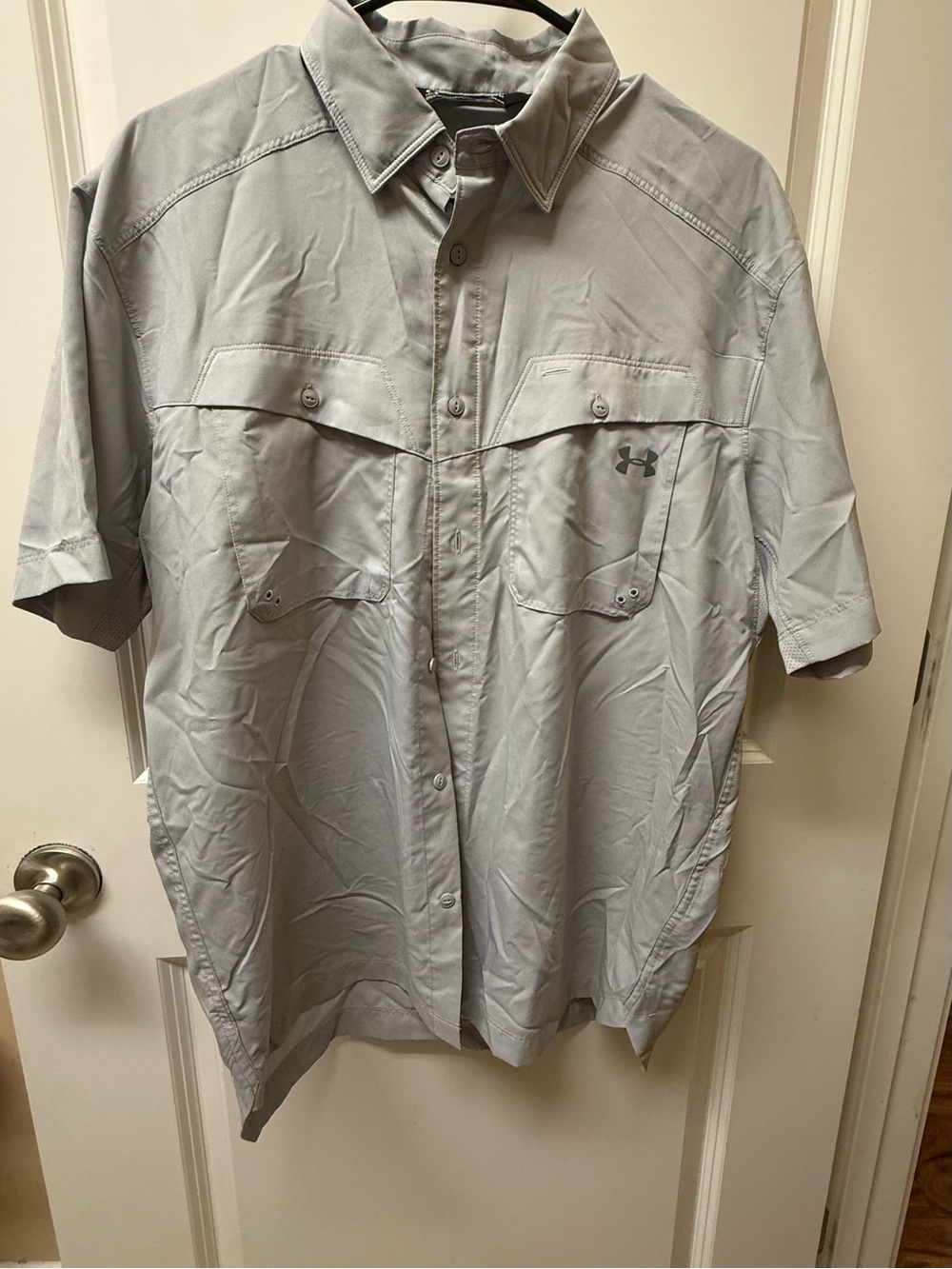 Under Armour Tide Chaser HeatGear Fishing Shirt Gray Men’s M